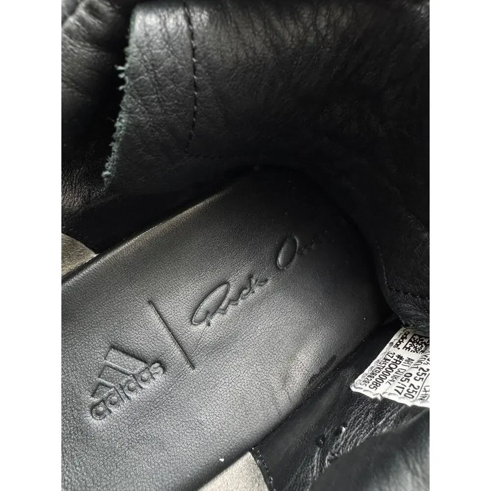 Adidas Rick Owens Level Runner Low 2 / Black Leather Sneakers